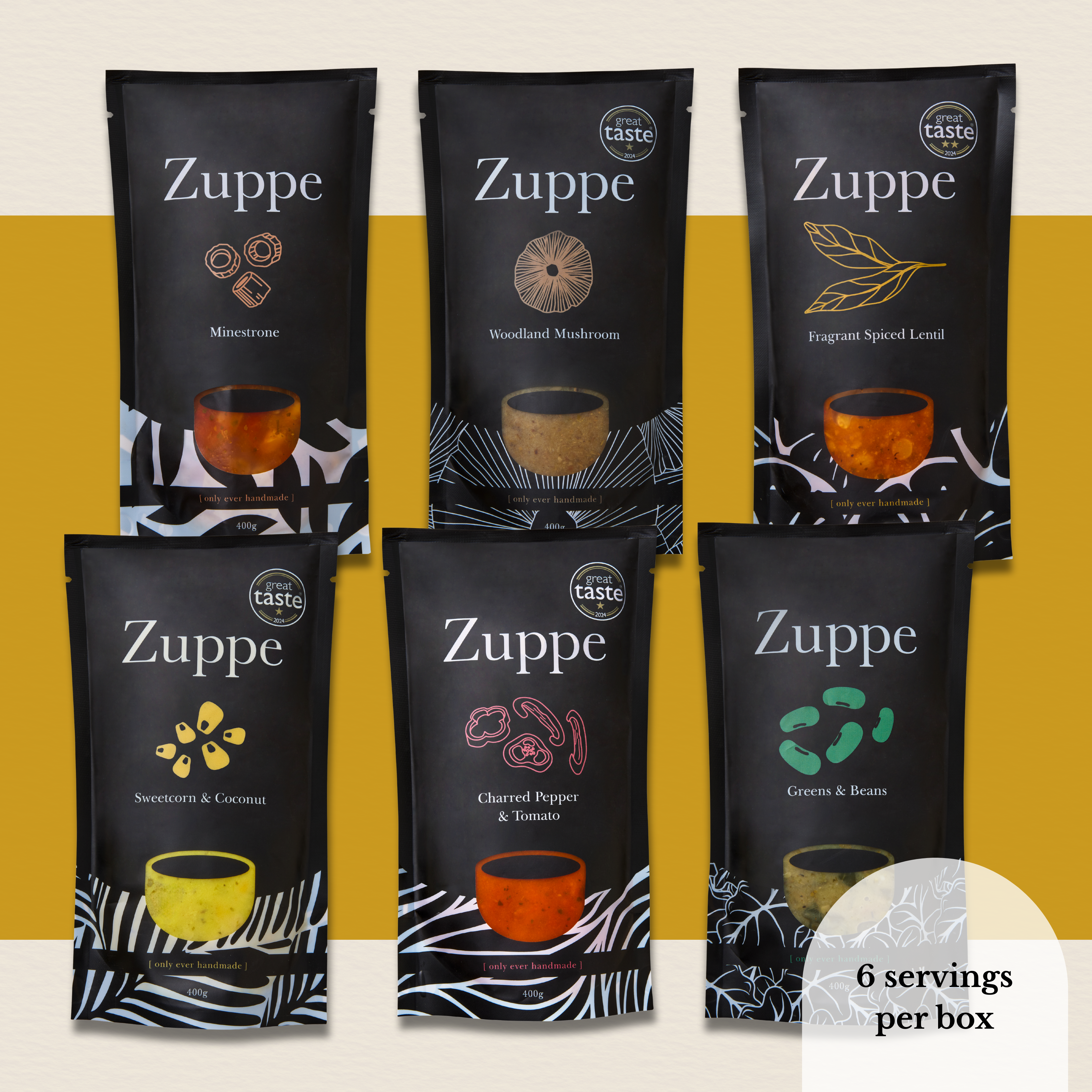 Mixed Vegetarian Box of 6 Packs – Zuppe